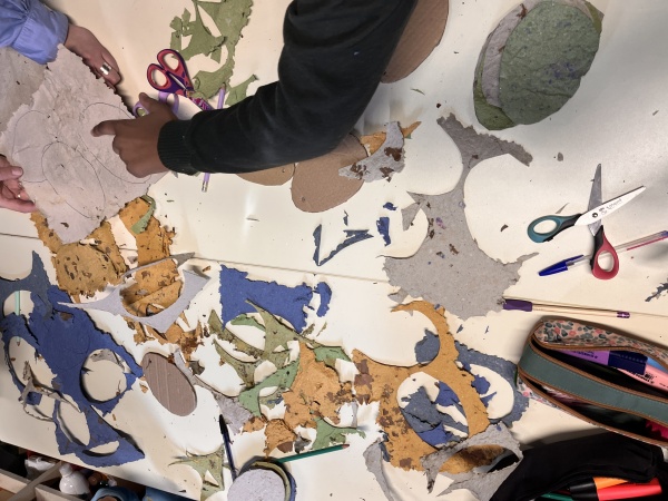 la peau du chemin, atelier